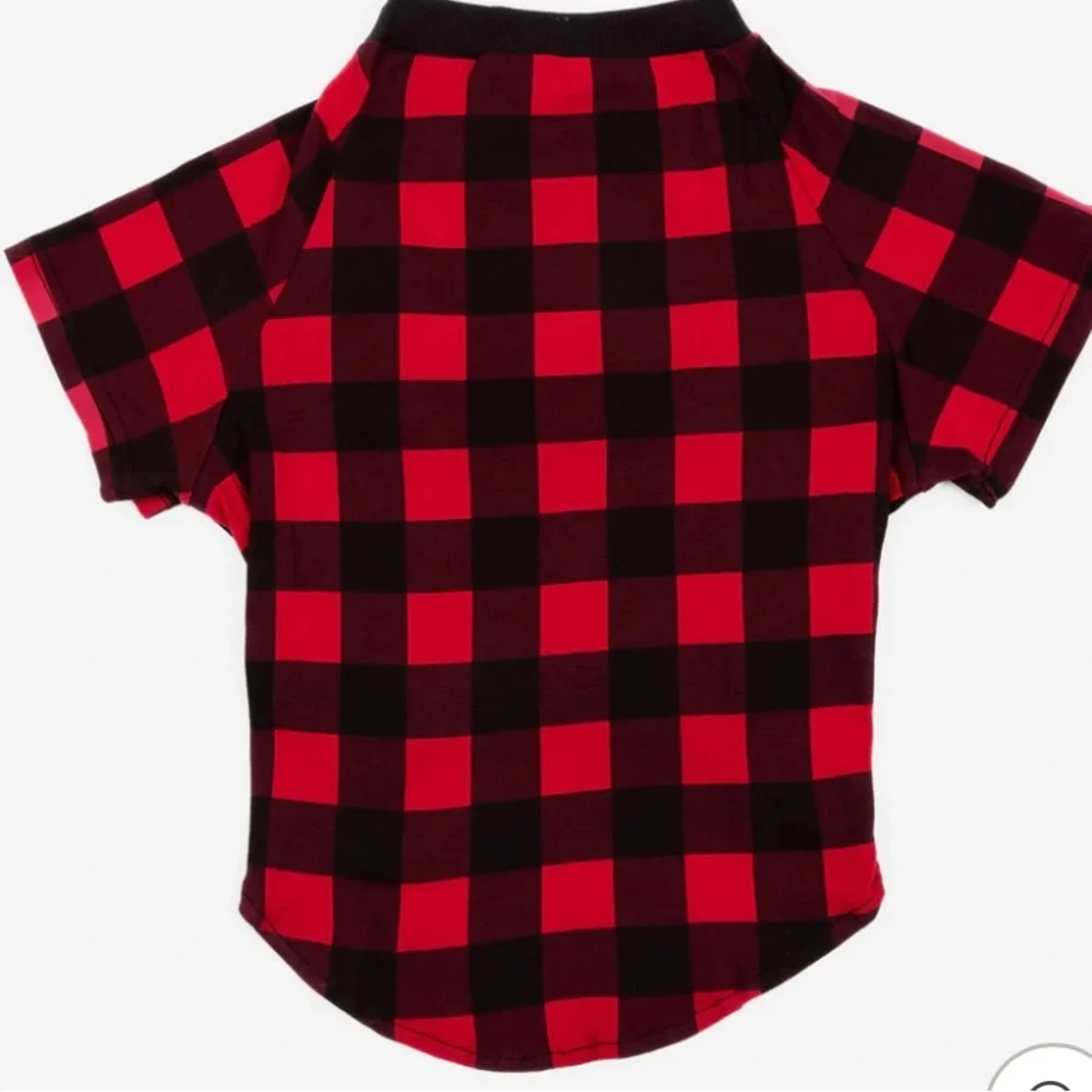 Plaid Dog Sweater - Red and Black